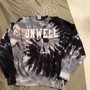 Tie-Dye Men's Sweater - Black and Gray